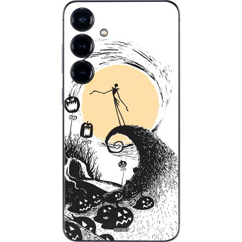 Disney The Nightmare Before Christmas Jack on Spiral Hill Art Galaxy S25 Skin